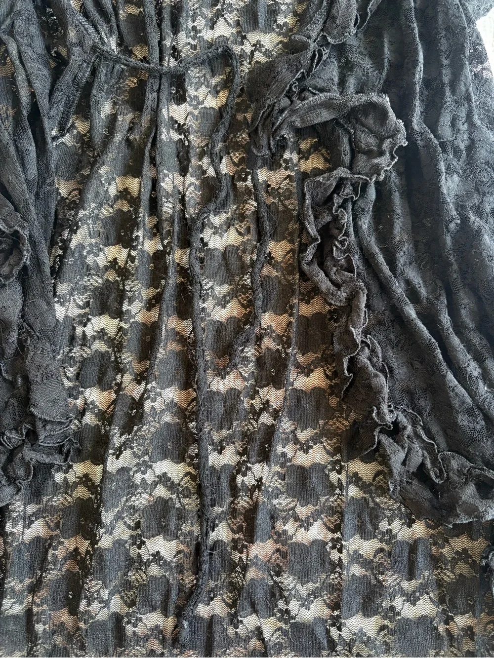 In Bloom By Jonquil black lace short sleeve wrap
